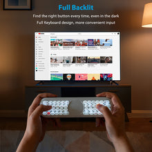 Load image into Gallery viewer, Man in dark place using full backlit remote air mouse to type