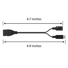 Load image into Gallery viewer, Micro USB OTG Cable_length_4.7 inches x 4.9 inches
